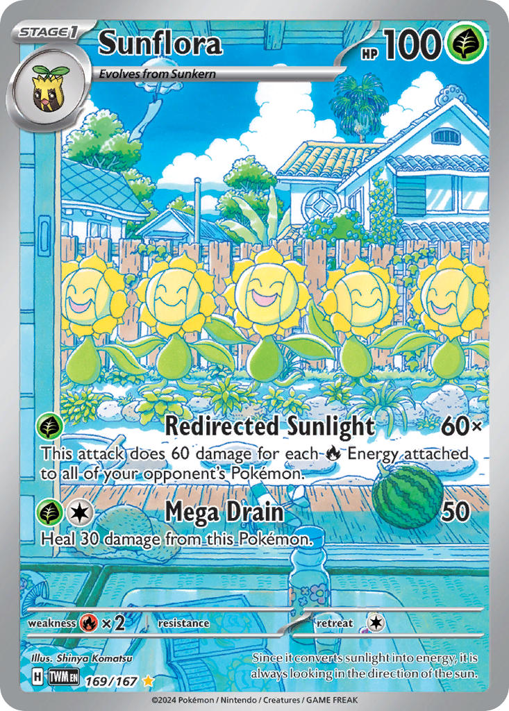 Sunflora 169/167 Illustration Rare Twilight Masquerade Pokémon card