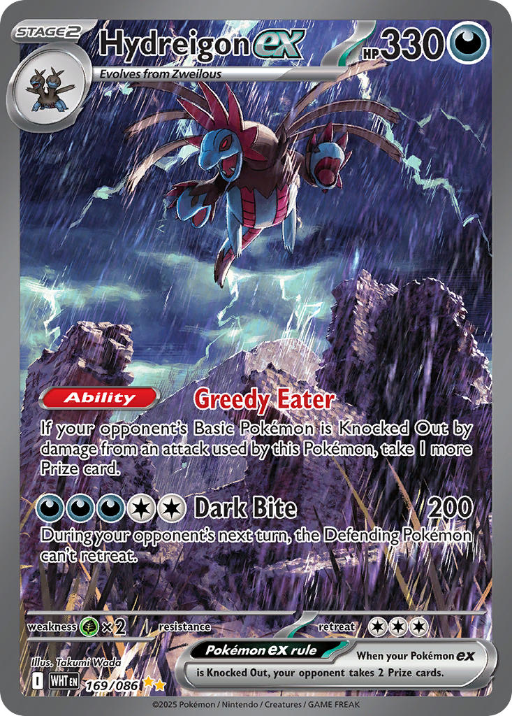 Hydreigon EX 169/086 Special Illustration Rare White Flare Pokémon card