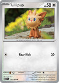 Lillipup 170/197 Common Obsidian Flames Pokémon card