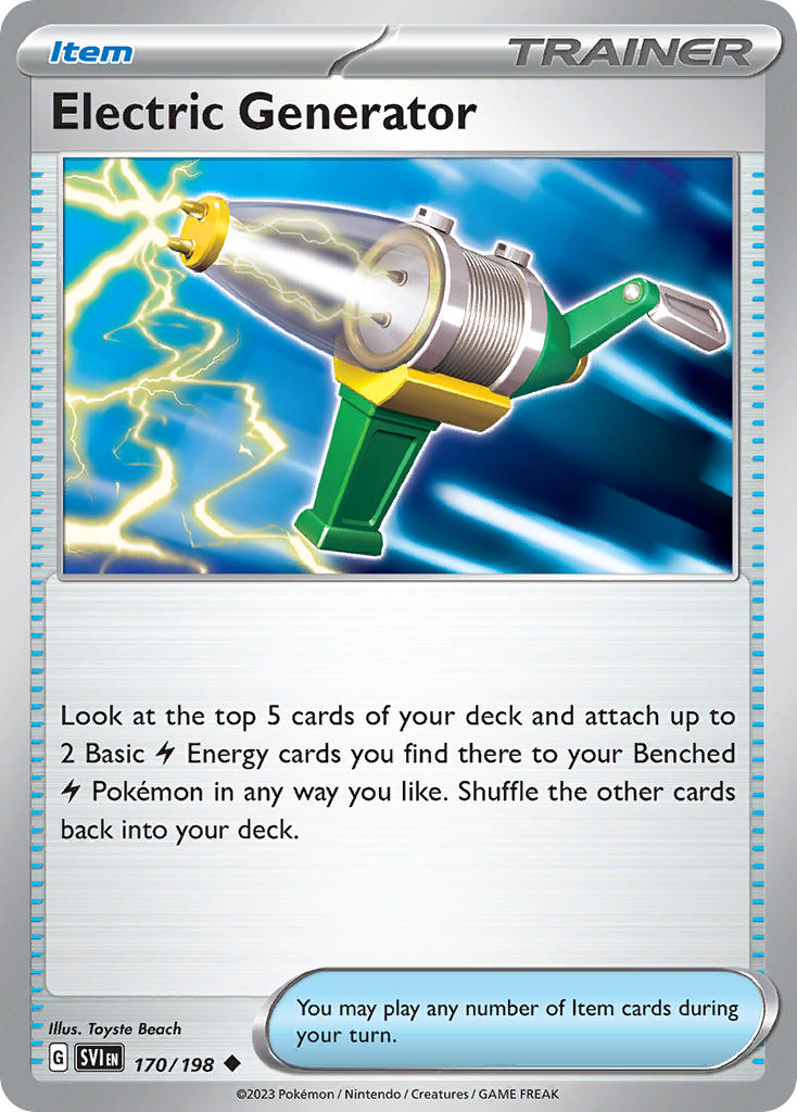 Electric Generator 170/198 Uncommon Scarlet & Violet Pokémon card