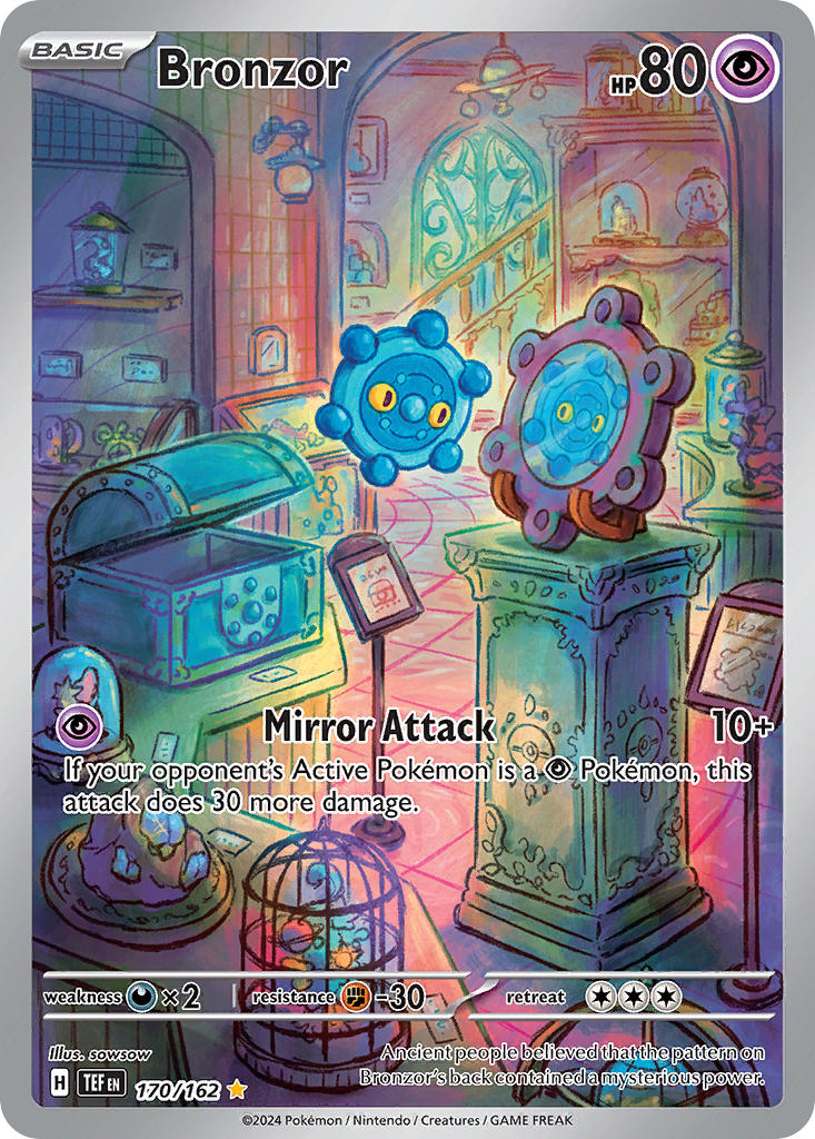 Bronzor 170/162 Illustration Rare Temporal Forces Pokémon card