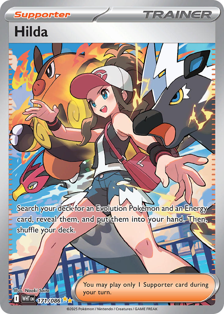 Hilda 171/086 Special Illustration Rare White Flare Pokémon card