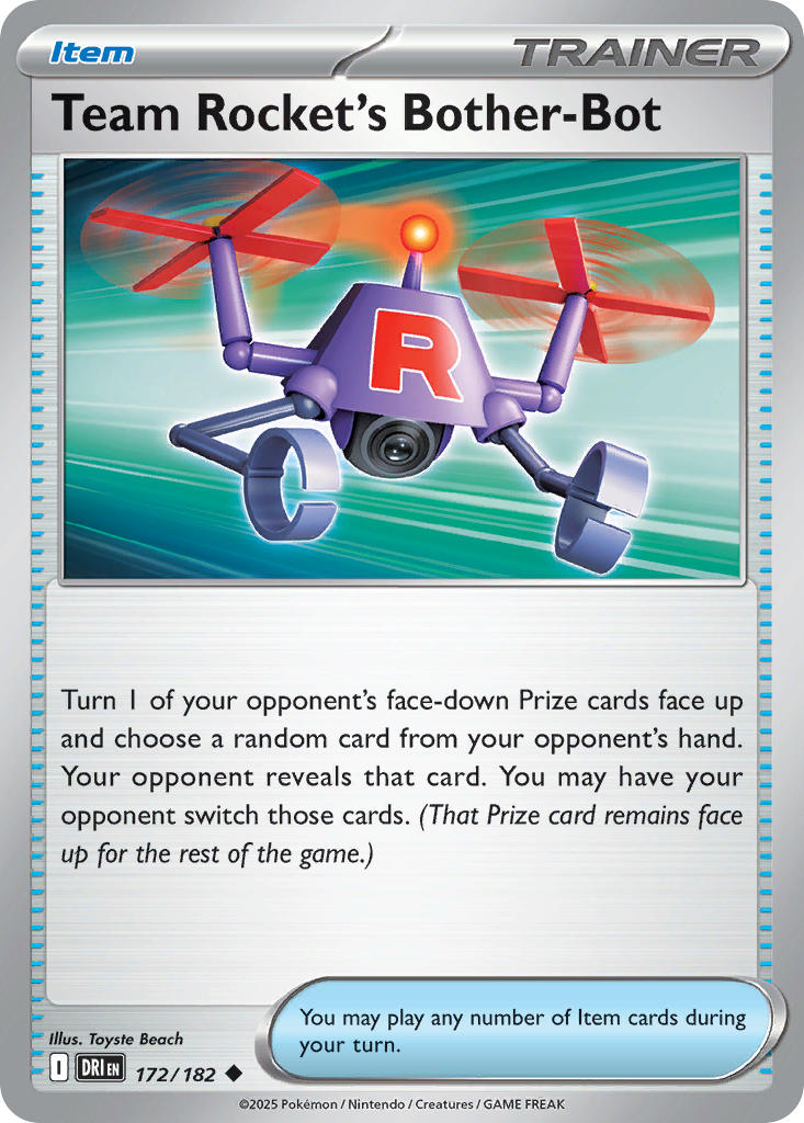 Team Rocket's Bother-Bot 172/182 Common Destined Rivals Pokémon card