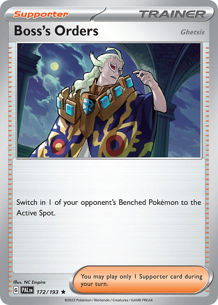 Boss's Orders [Ghetsis] 172/193 Uncommon Paldea Evolved Pokémon card