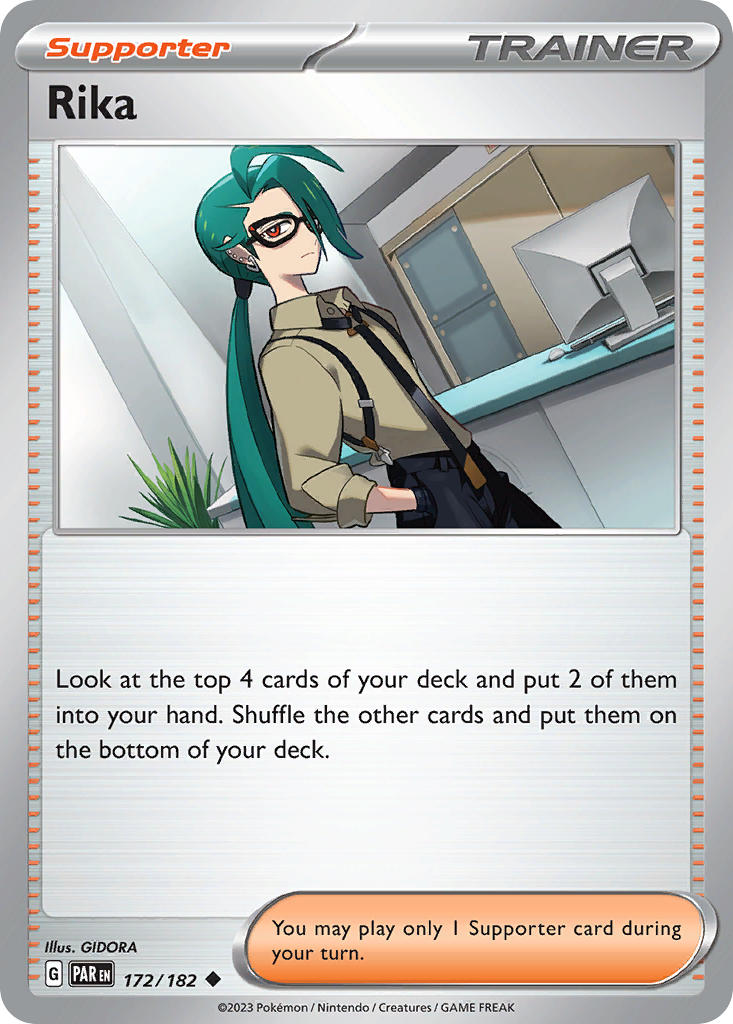 Rika 172/182 Uncommon Paradox Rift Pokémon card