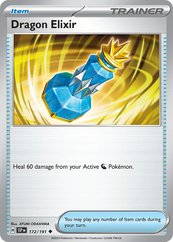 Dragon Elixir 172/191 Common Surging Sparks Pokémon card