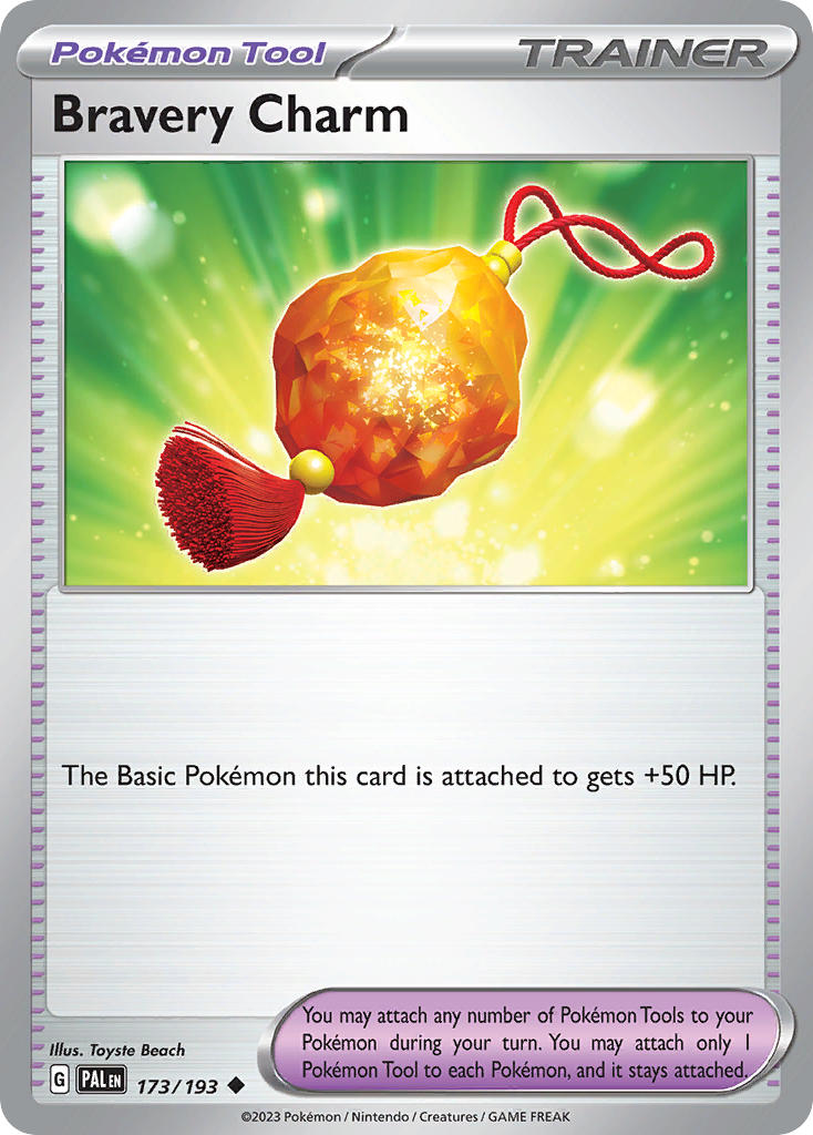 Bravery Charm 173/193 Uncommon Paldea Evolved Pokémon card