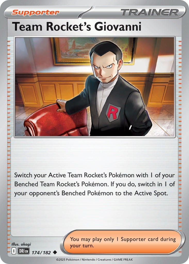 Team Rocket's Giovanni 174/182 Common Destined Rivals Pokémon card