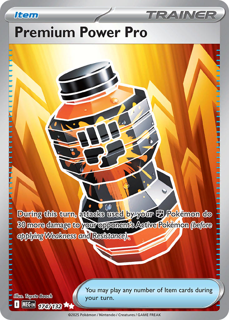 Premium Power Pro 174/132 Ultra Rare Mega Evolution Pokémon card