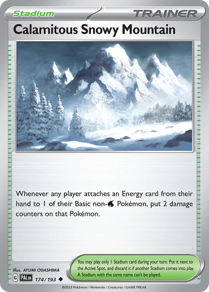 Calamitous Snowy Mountain 174/193 Uncommon Paldea Evolved Pokémon card