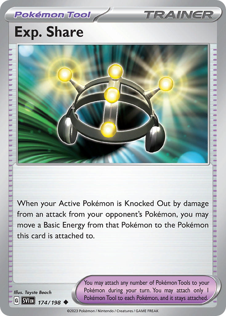 Exp. Share 174/198 Uncommon Scarlet & Violet Pokémon card