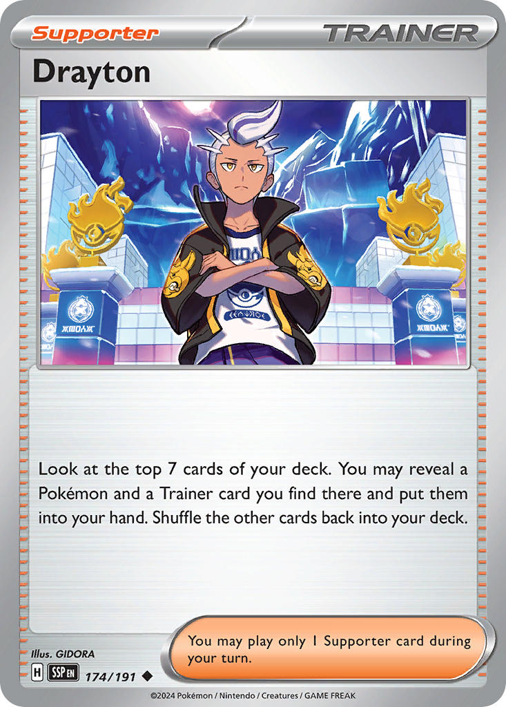 Drayton 174/191 Common Surging Sparks Pokémon card