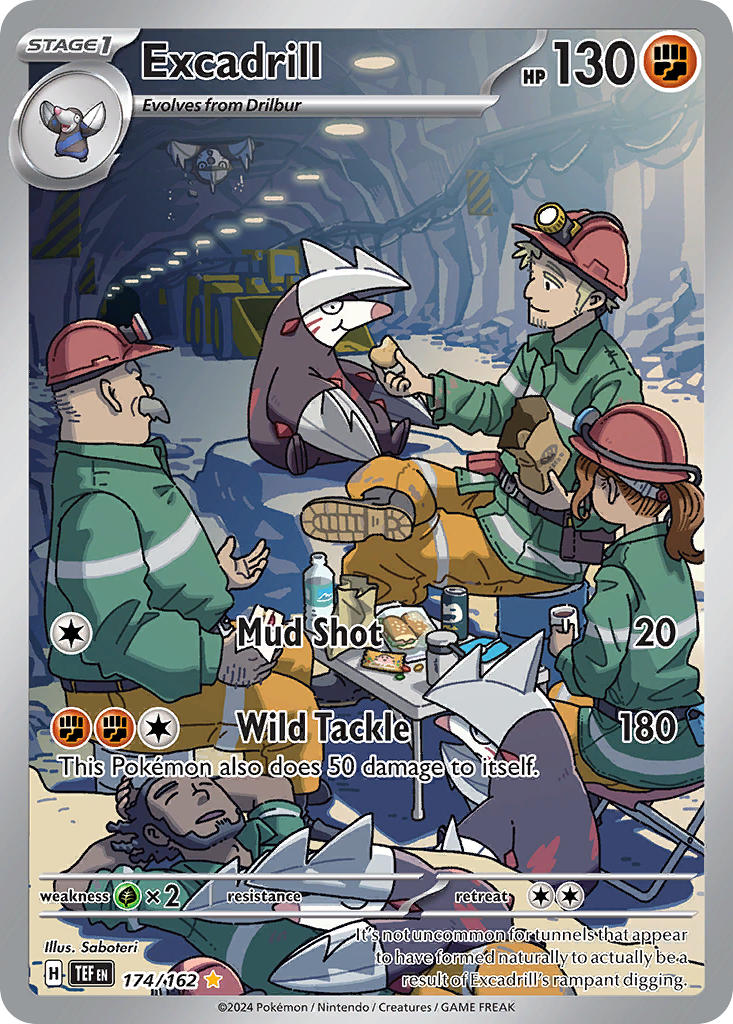 Excadrill 174/162 Illustration Rare Temporal Forces Pokémon card