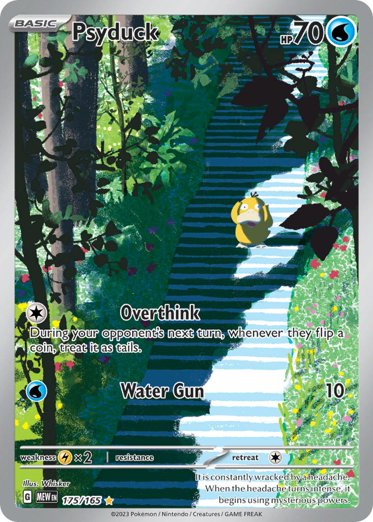 Psyduck 175/165 Illustration Rare 151 Pokémon card