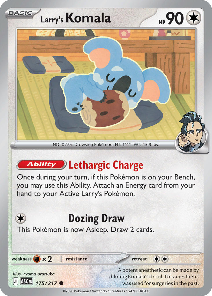 Larry's Komala 175/217 Uncommon Ascended Heroes Pokémon card