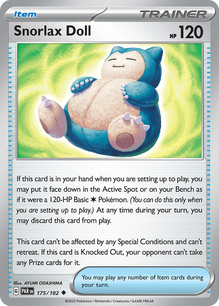 Snorlax Doll 175/182 Uncommon Paradox Rift Pokémon card