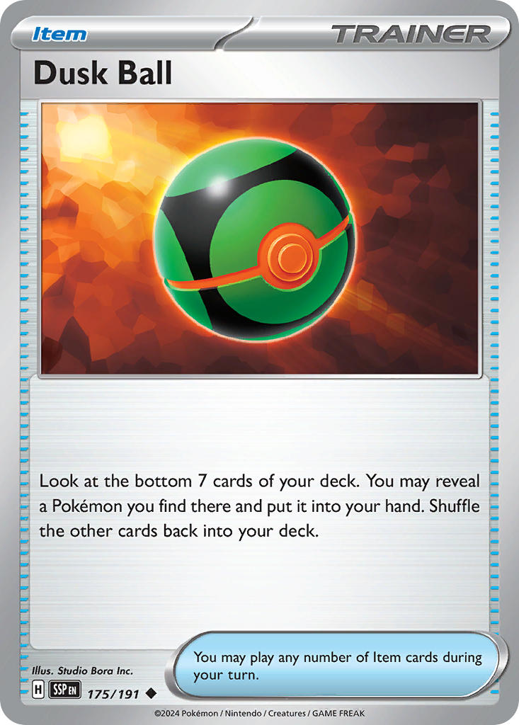 Dusk Ball 175/191 Common Surging Sparks Pokémon card
