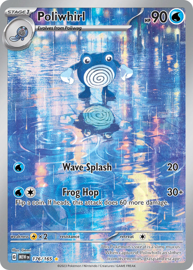 Poliwhirl 176/165 Illustration Rare 151 Pokémon card