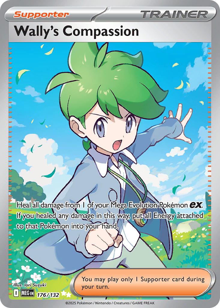 Wally's Compassion 176/132 Ultra Rare Mega Evolution Pokémon card