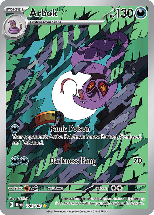 Arbok 176/162 Illustration Rare Temporal Forces Pokémon card