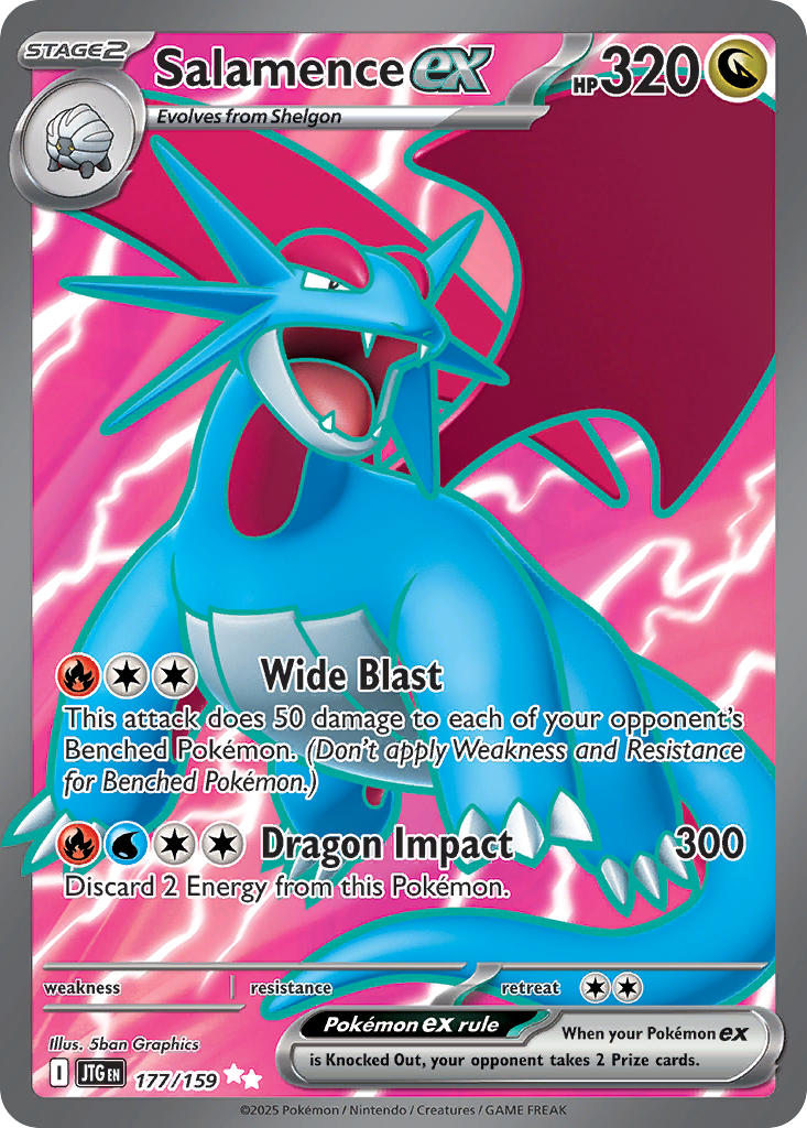 Salamence EX 177/159 Ultra Rare Journey Together Pokémon card