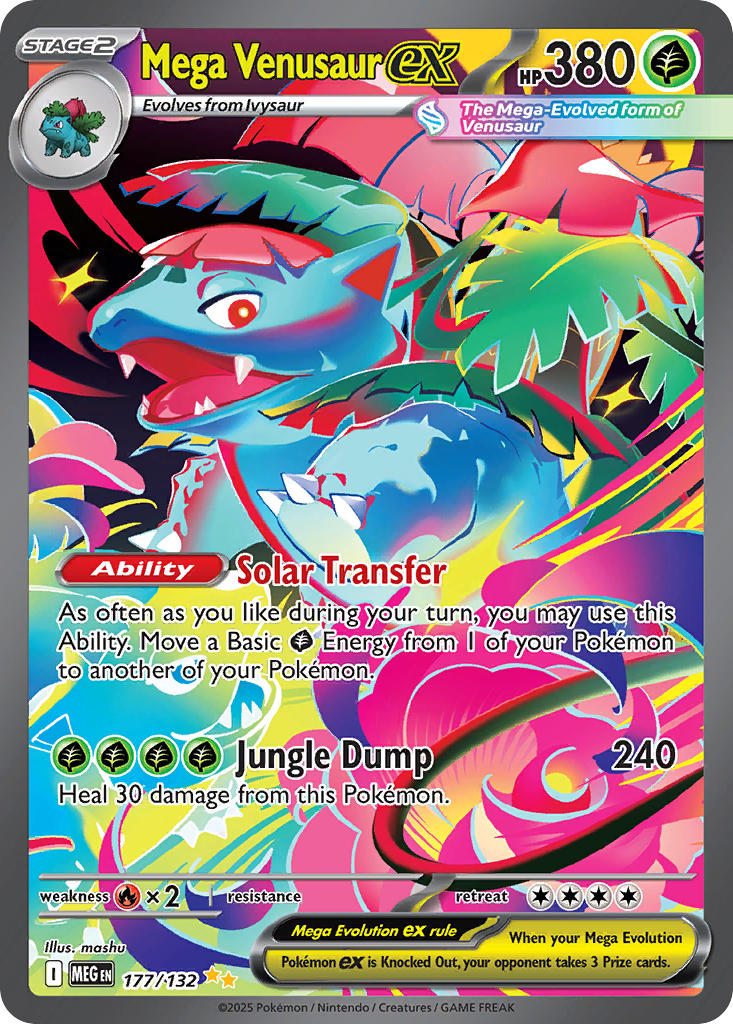 Mega Venusaur EX 177/132 Special Illustration Rare Mega Evolution Pokémon card