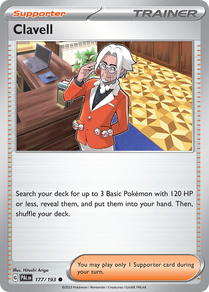 Clavell 177/193 Uncommon Paldea Evolved Pokémon card