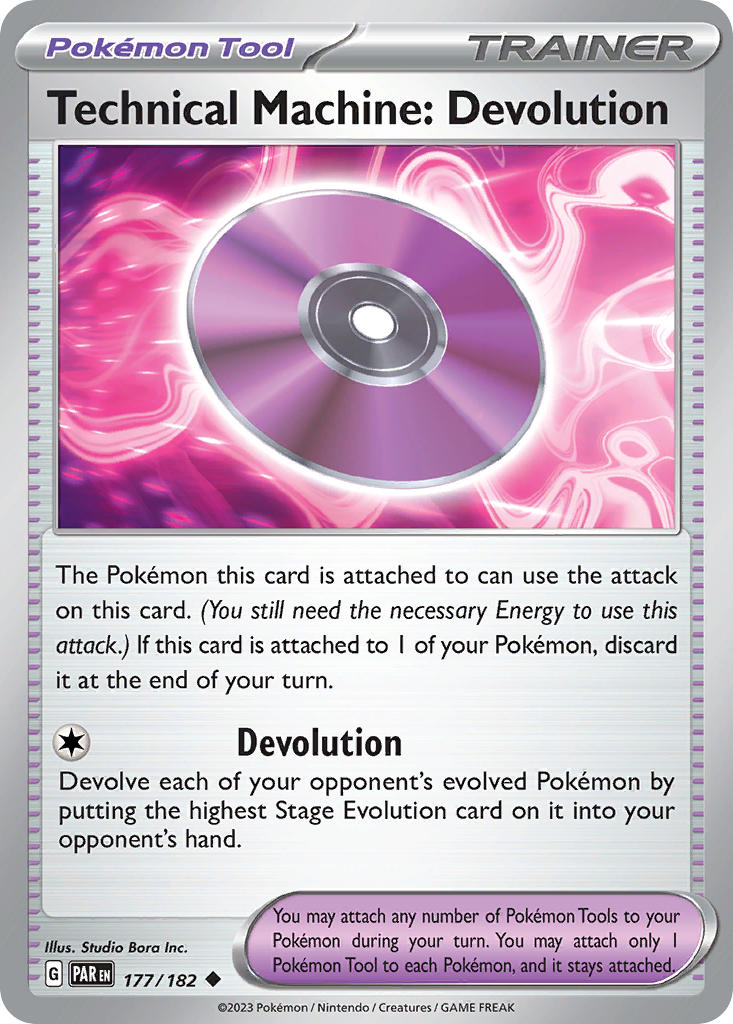 Technical Machine: Devolution 177/182 Uncommon Paradox Rift Pokémon card