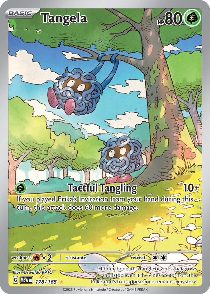 Tangela 178/165 Illustration Rare 151 Pokémon card