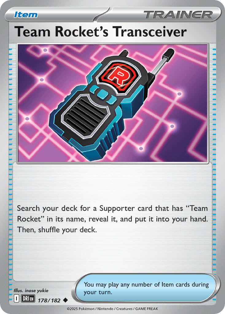 Team Rocket's Transceiver 178/182 Common Destined Rivals Pokémon card