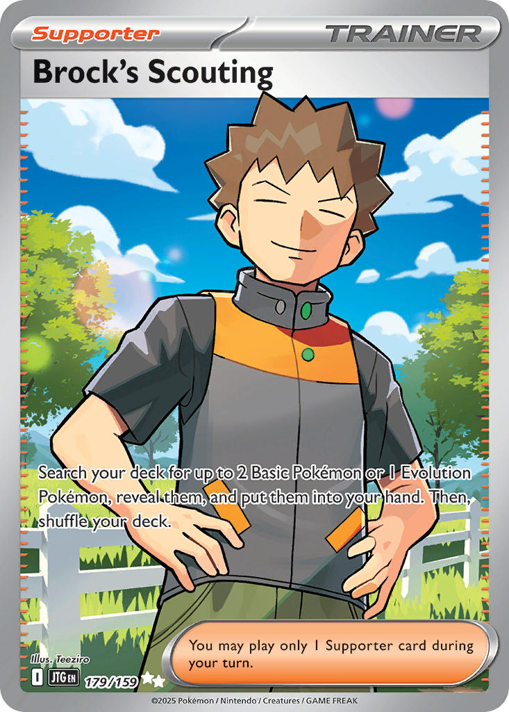 Brock's Scouting 179/159 Ultra Rare Journey Together Pokémon card