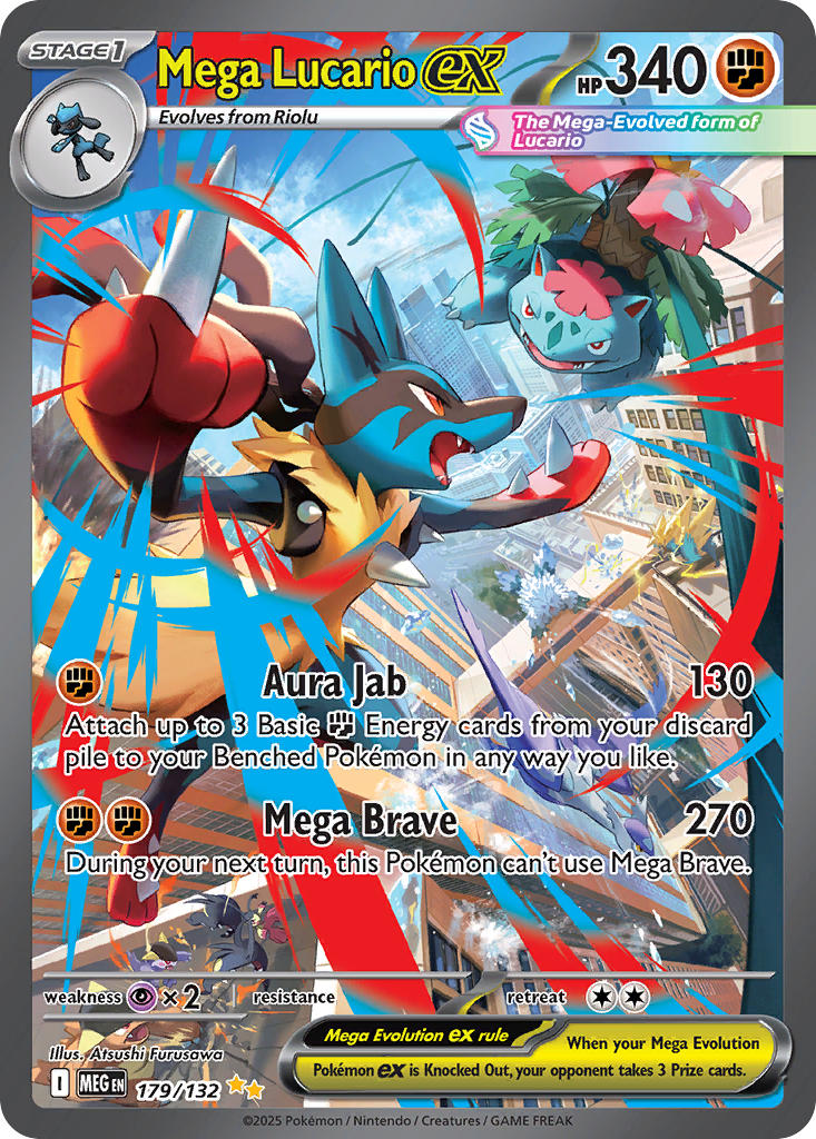 Mega Lucario EX 179/132 Special Illustration Rare Mega Evolution Pokémon card