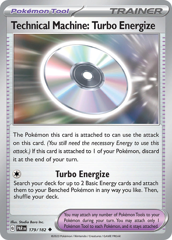 Technical Machine: Turbo Energize 179/182 Uncommon Paradox Rift Pokémon card