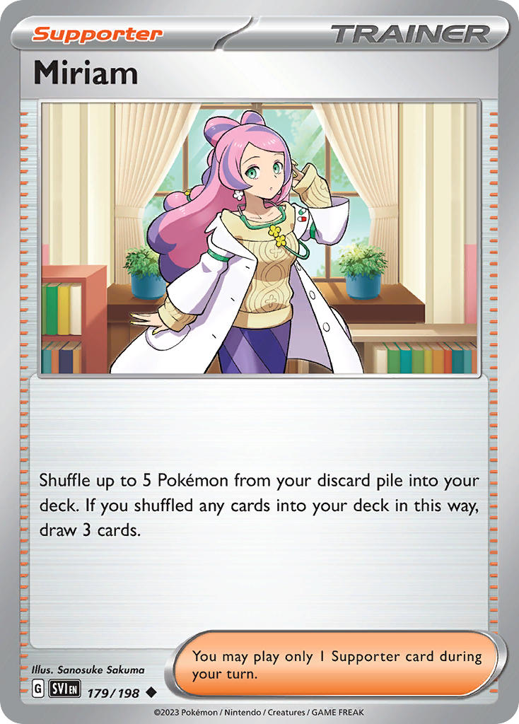 Miriam 179/198 Uncommon Scarlet & Violet Pokémon card