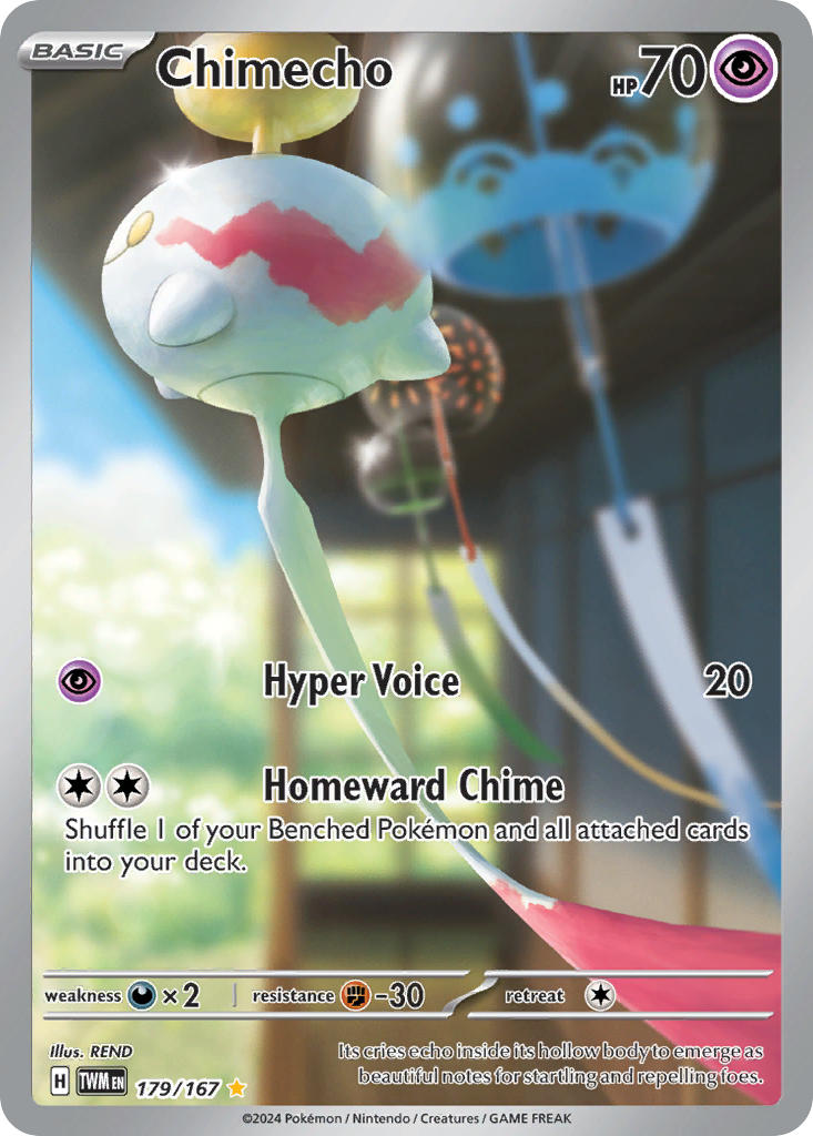 Chimecho 179/167 Illustration Rare Twilight Masquerade Pokémon card