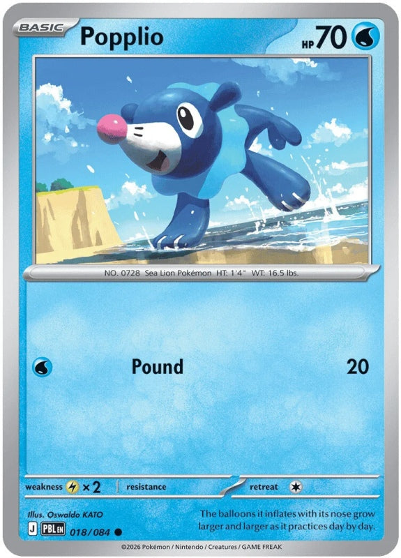 Popplio 018/084 Pitch Black Pokémon card