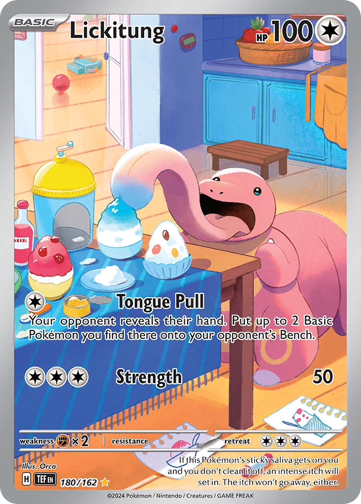 Lickitung 180/162 Illustration Rare Temporal Forces Pokémon card