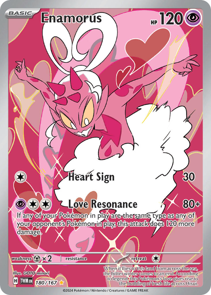 Enamorus 180/167 Illustration Rare Twilight Masquerade Pokémon card