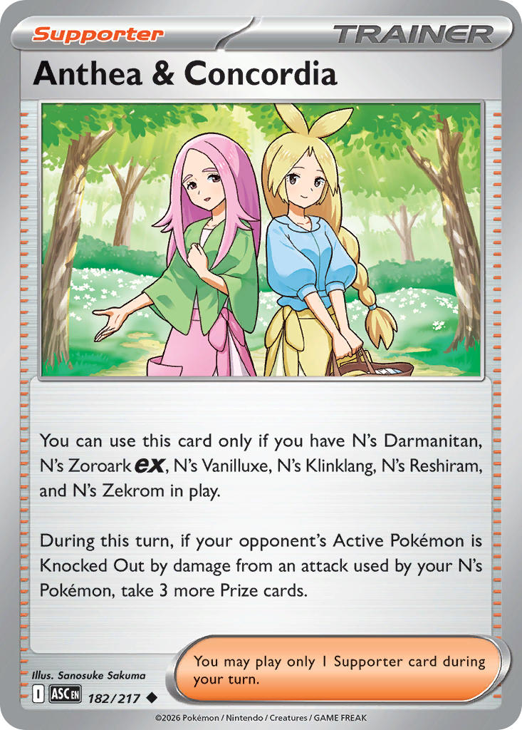 Anthea & Concordia 182/217 Uncommon Ascended Heroes Pokémon card