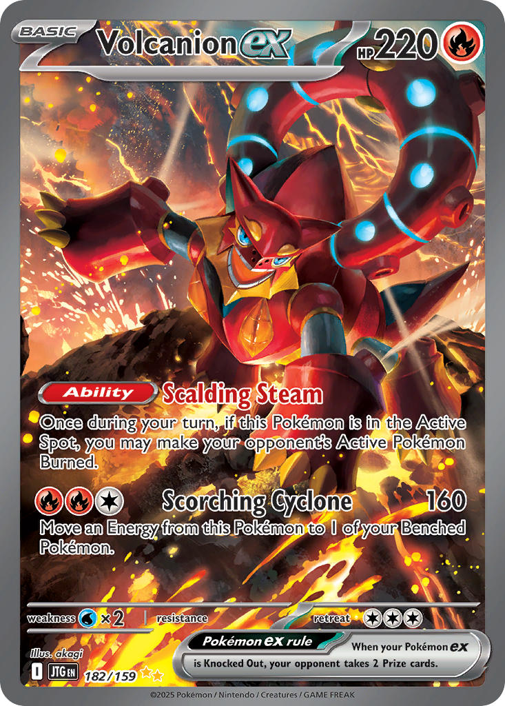 Volcanion EX 182/159 Special Illustration Rare Journey Together Pokémon card