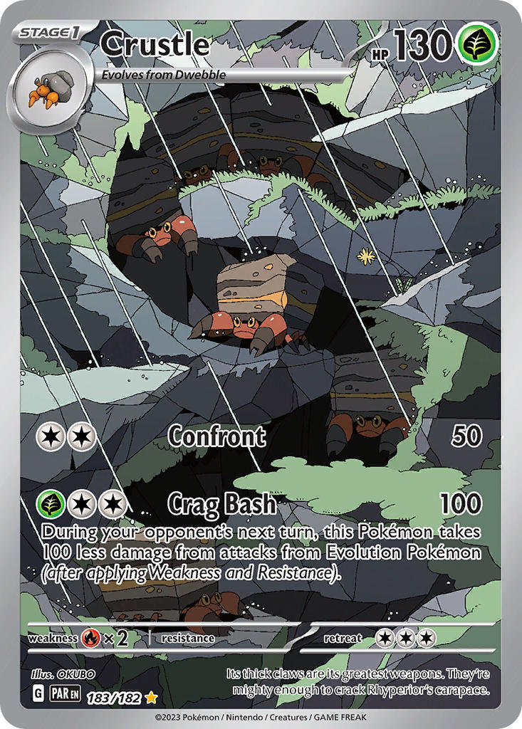 Crustle 183/182 Illustration Rare Paradox Rift Pokémon card