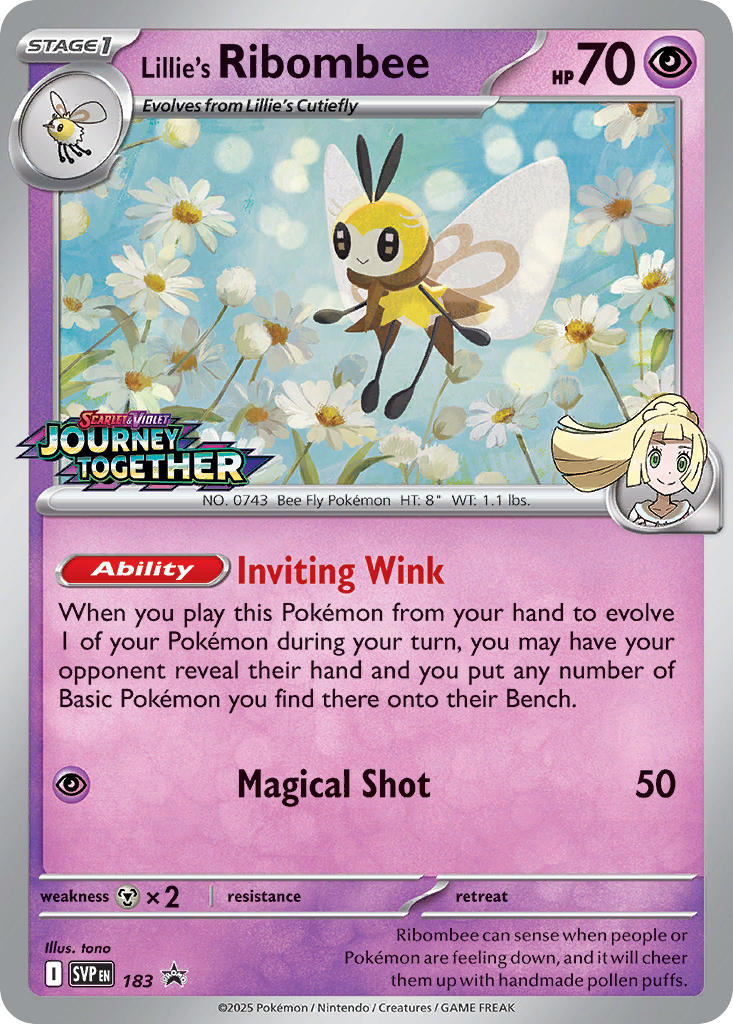 Lillie's Ribombee 183/SVP Promo Scarlet & Violet Promos Pokémon card