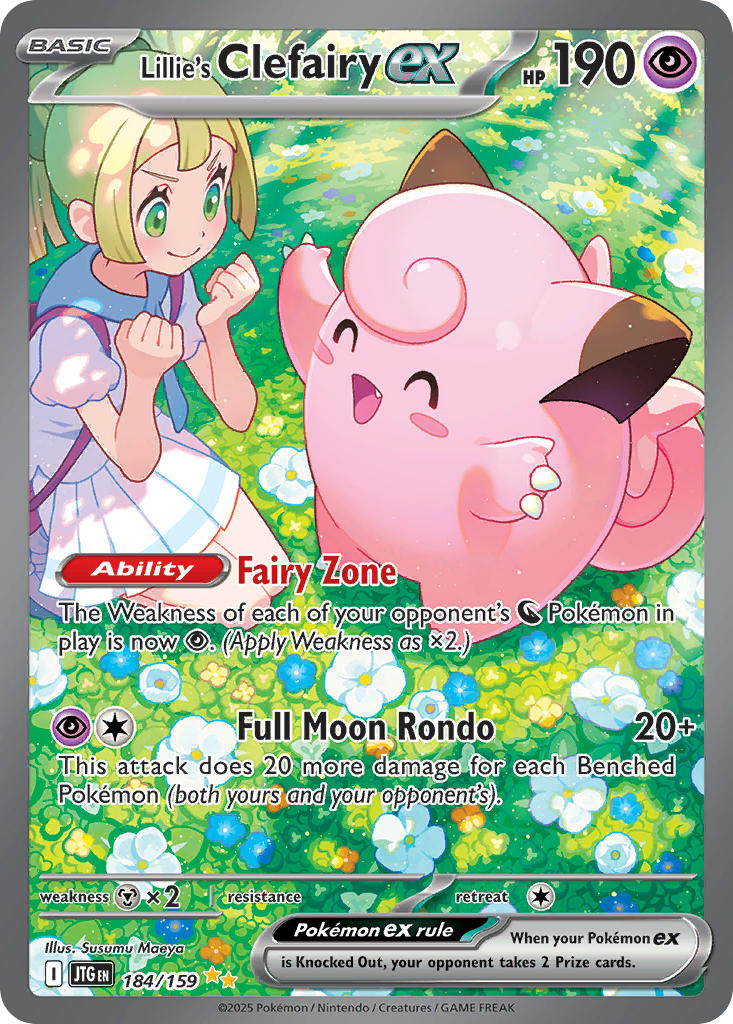 Lillie's Clefairy EX 184/159 Special Illustration Rare Journey Together Pokémon card