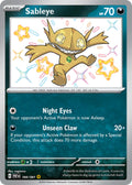 Sableye 184/091 Shiny Rare Paldean Fates Pokémon card