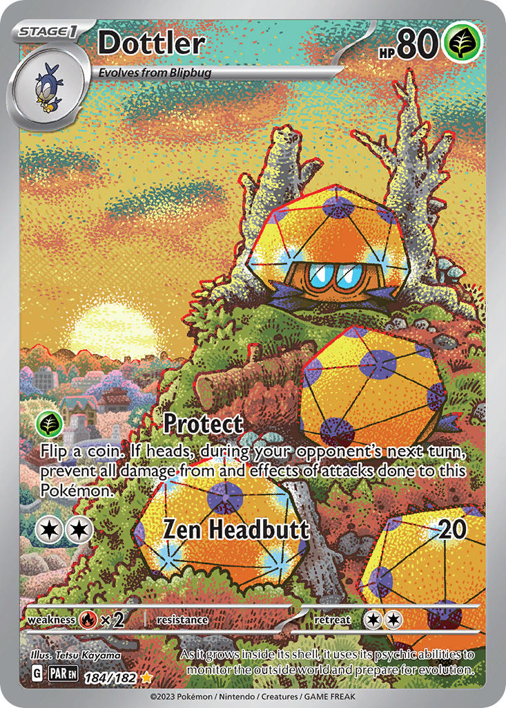 Dottler 184/182 Illustration Rare Paradox Rift Pokémon card