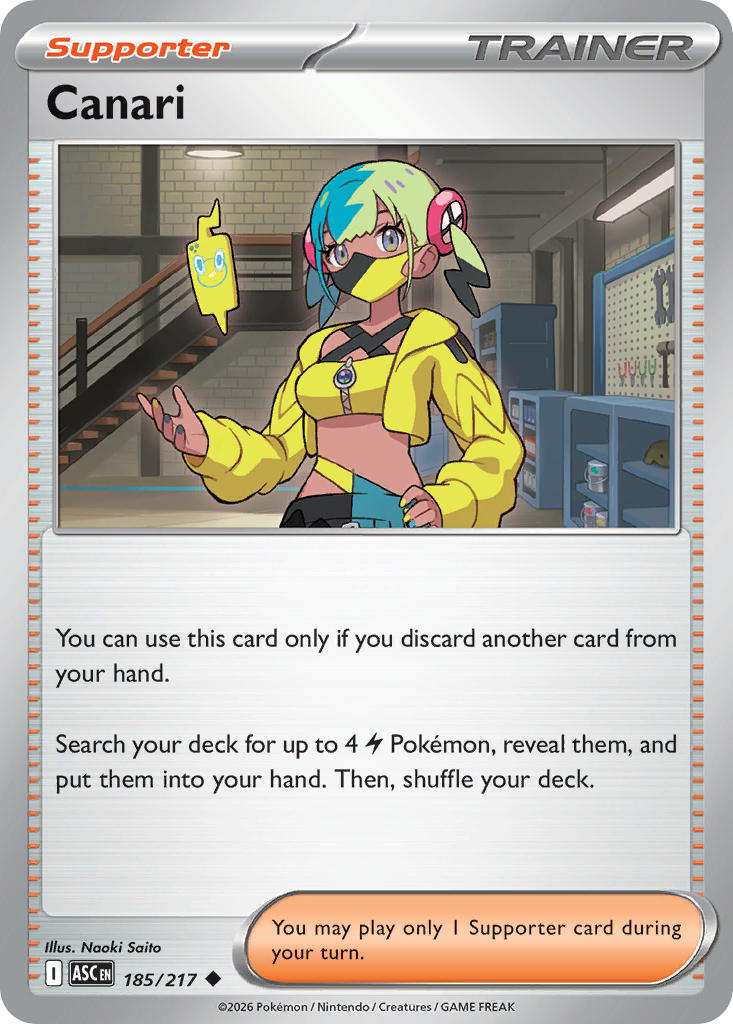 Canari 185/217 Uncommon Ascended Heroes Pokémon card