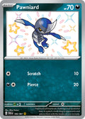 Pawniard 185/091 Shiny Rare Paldean Fates Pokémon card