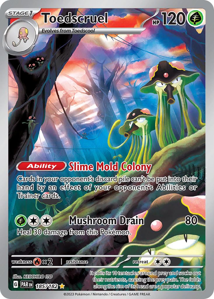 Toedscruel 185/182 Illustration Rare Paradox Rift Pokémon card