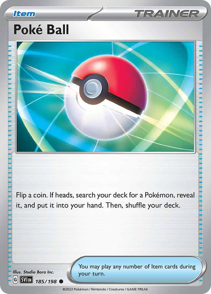Poké Ball 185/198 Common Scarlet & Violet Pokémon card