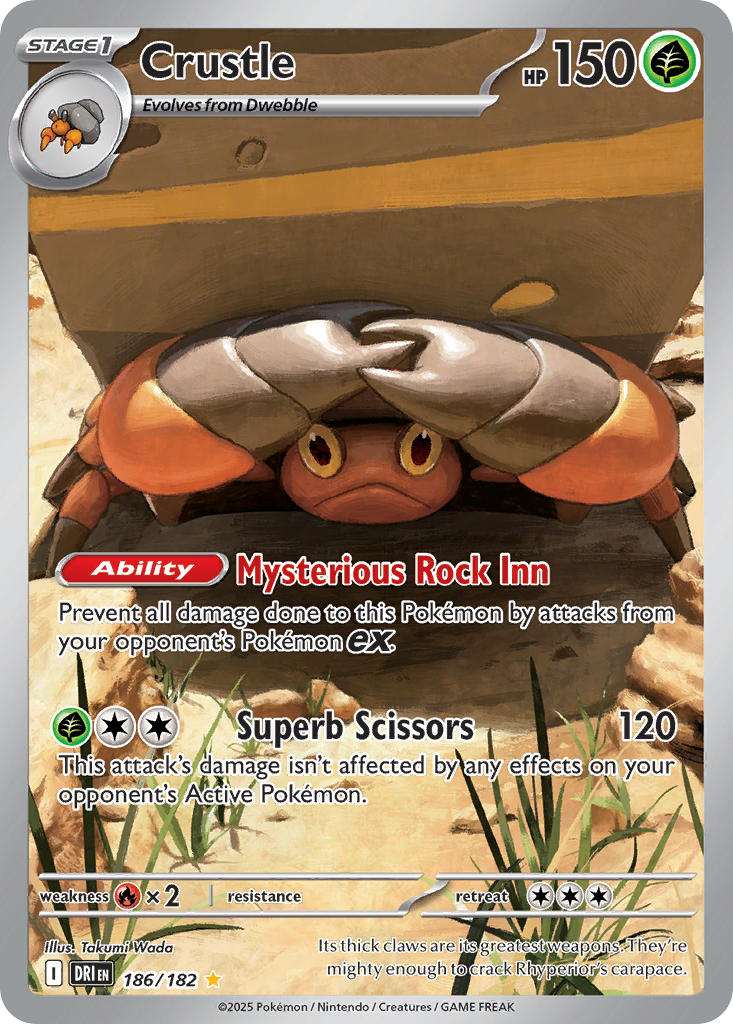 Crustle 186/182 Illustration Rare Destined Rivals Pokémon card